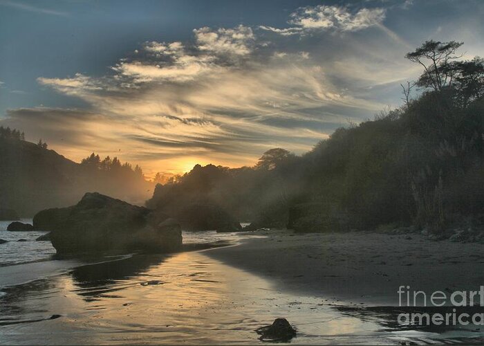 Trinidad State Beach Greeting Card featuring the photograph Winding Down #1 by Adam Jewell