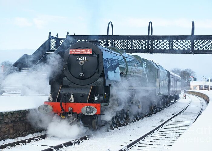 Steam Greeting Card featuring the photograph Winter Day Departure #1 by David Birchall