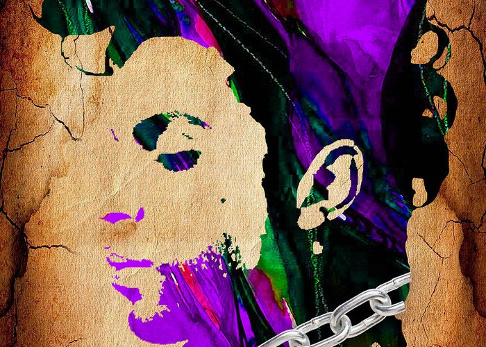 Prince Greeting Card featuring the mixed media Prince Collection #12 by Marvin Blaine