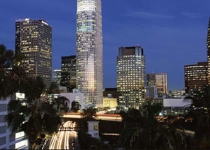 Photography Greeting Card featuring the photograph Skyscrapers In A City, City Of Los #10 by Panoramic Images