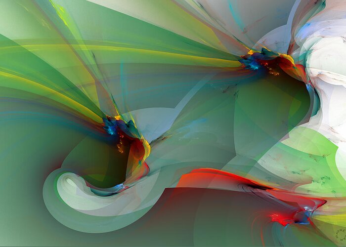 Abstract Art Greeting Card featuring the digital art 1085 by Lar Matre