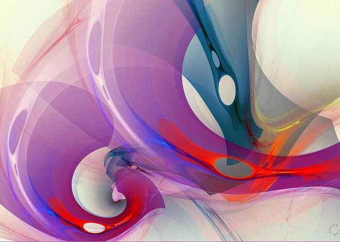 Abstract Art Greeting Card featuring the digital art 1088 by Lar Matre