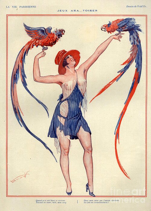 France Greeting Card featuring the drawing 1920s France La Vie Parisienne #11 by The Advertising Archives