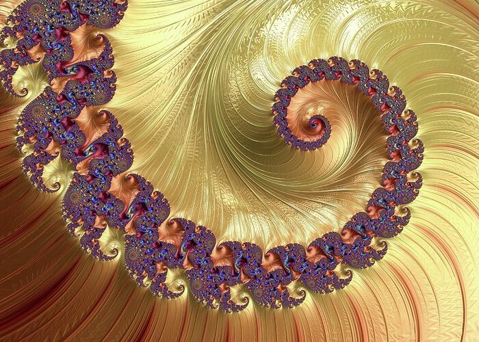 Abstract Greeting Card featuring the photograph Mandelbrot Fractal #11 by Alfred Pasieka