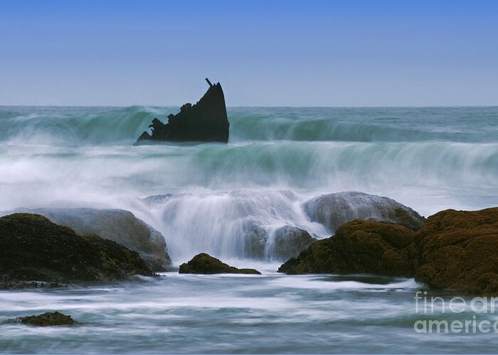 Shipwreck Greeting Card featuring the photograph 120118p106 by Arterra Picture Library