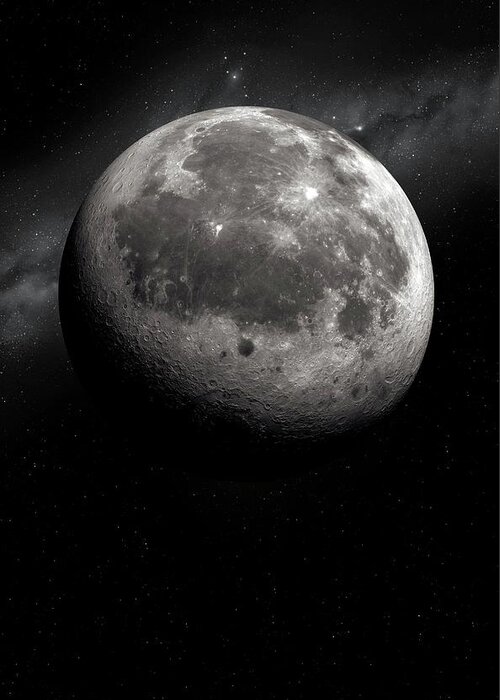 Astronomy Greeting Card featuring the photograph Surface Of The Moon #15 by Detlev Van Ravenswaay