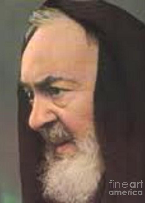 Prayer Greeting Card featuring the photograph Padre Pio #19 by Archangelus Gallery