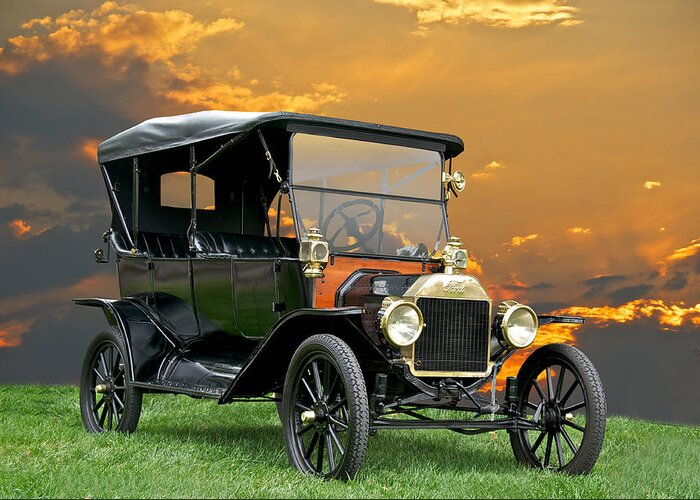 American Greeting Card featuring the photograph 1914 Ford Model T Touring Car by Dave Koontz
