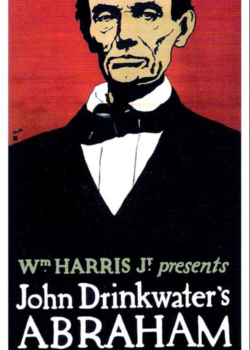 John Drinkwater Greeting Card featuring the digital art 1919 - John Drinkwater's Play Abraham Lincoln Theatrical Poster - Color by John Madison