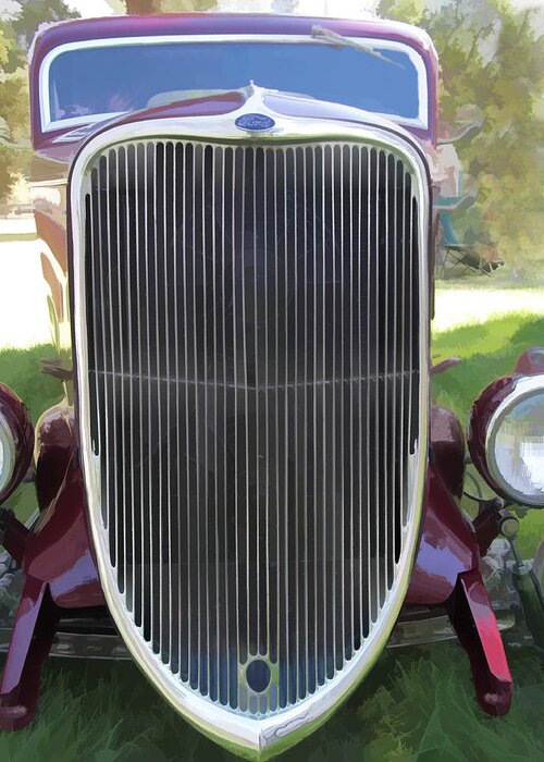 1933 Ford Greeting Card featuring the photograph 1933 Ford Grille by Ron Roberts