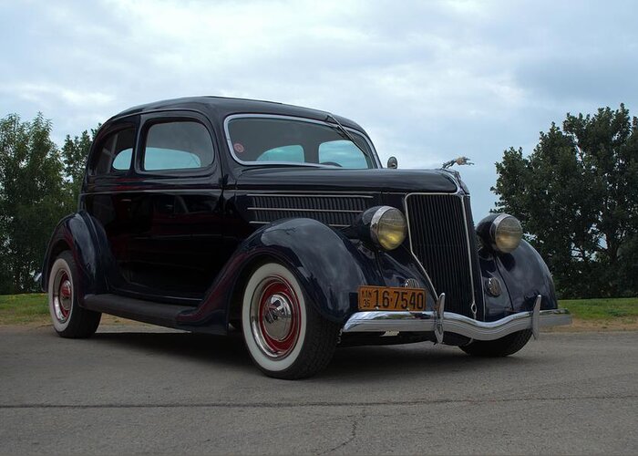 1936 Greeting Card featuring the photograph 1936 Ford Sedan Hot Rod by Tim McCullough