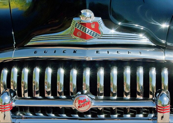 1947 Buick Greeting Card featuring the photograph 1947 Buick Sedanette Grille by Jill Reger