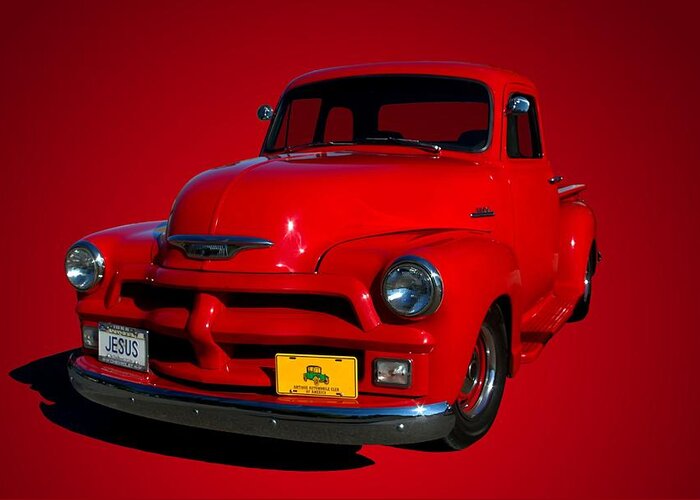 1955 Chevrolet Greeting Card featuring the photograph 1955 Chevrolet Pickup Truck Early Version by Tim McCullough