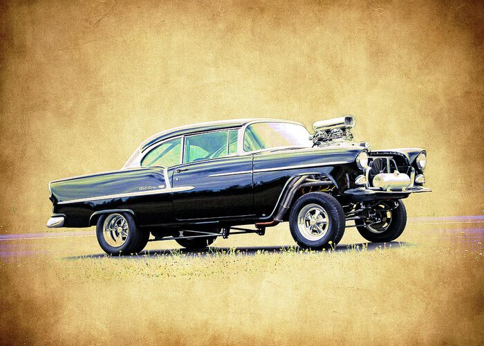 Classic Greeting Card featuring the photograph 1955 Chevy Gasser by Steve McKinzie