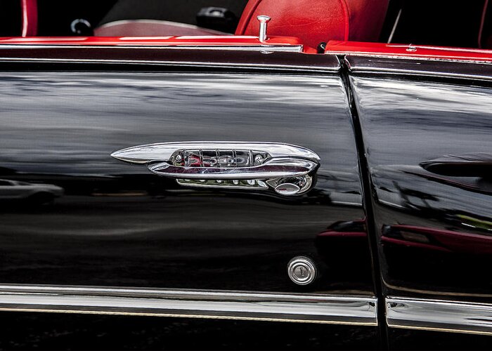 V8 Engine Greeting Card featuring the photograph 1957 Chevrolet Bel Air by Rich Franco
