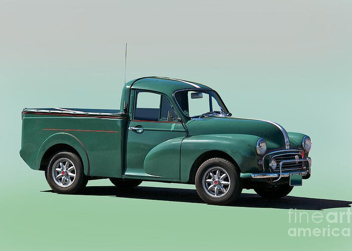 Auto Greeting Card featuring the photograph 1960 Morris Minor 1000 Pick-Up by Dave Koontz