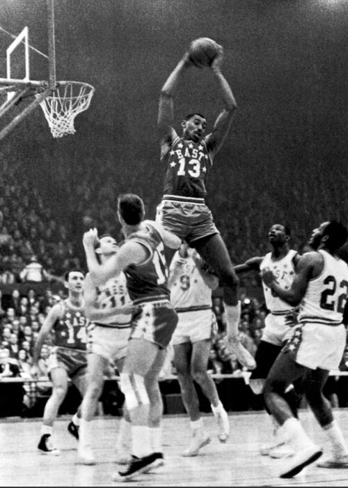 1960s Greeting Card featuring the photograph 1962 NBA All-Star Game by Underwood Archives