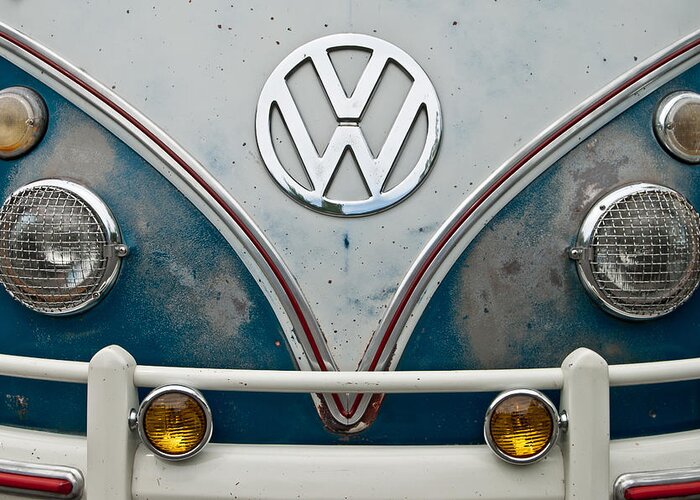 Volkswagen Greeting Card featuring the photograph 1965 VW Volkswagen Bus by Jani Freimann