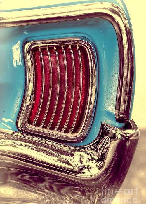 Pontiac Greeting Card featuring the photograph 1966 Pontiac Tempest Taillight by Henry Kowalski