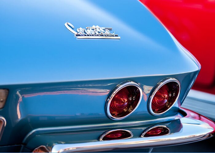 1967 Chevrolet Corvette Greeting Card featuring the photograph 1967 Chevrolet Corvette Taillights by Jill Reger