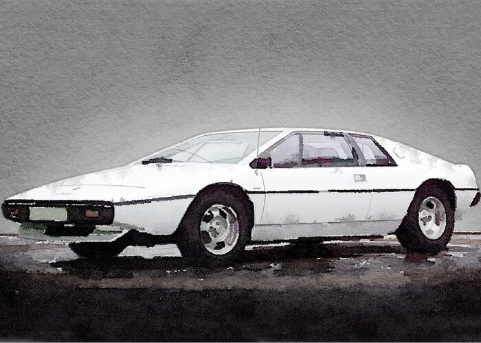 1976 Lotus Esprit Greeting Card featuring the painting 1976 Lotus Esprit Coupe by Naxart Studio