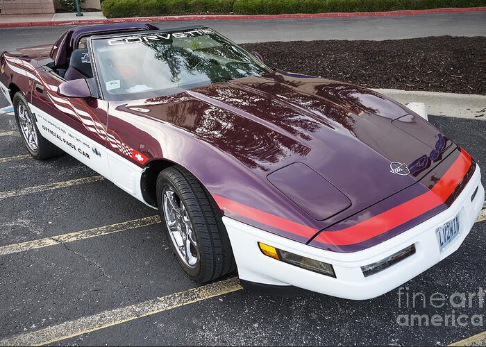 1995 Chevrolet Greeting Card featuring the photograph 1995 Corvette Pace Car2 by Dennis Hedberg
