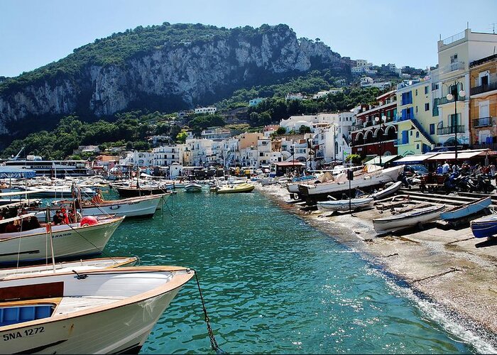 Capri Greeting Card featuring the photograph Arrival to Capri #2 by Dany Lison