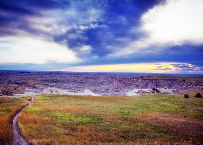 Badlands Greeting Card featuring the photograph Badlands of South Dakota #2 by Mountain Dreams