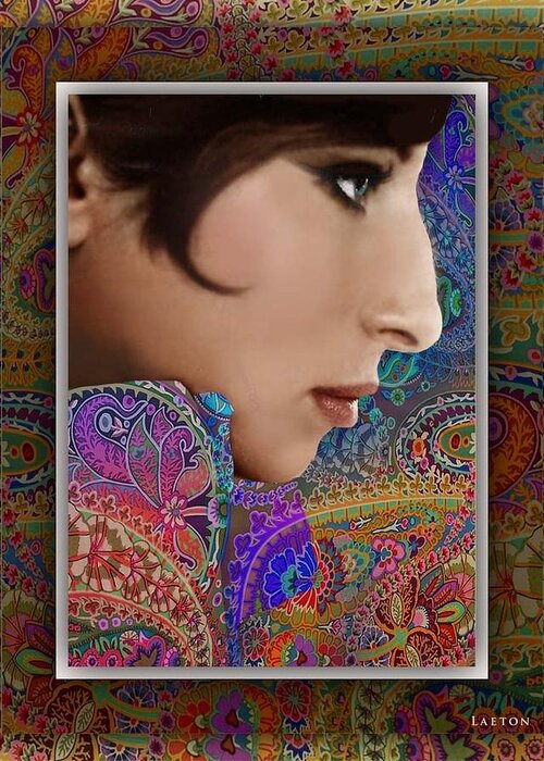 Barbra Streisand Greeting Card featuring the photograph Barbra #2 by Richard Laeton