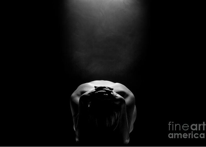 Naked Greeting Card featuring the photograph Black And White Nude #3 by Gunnar Orn Arnason