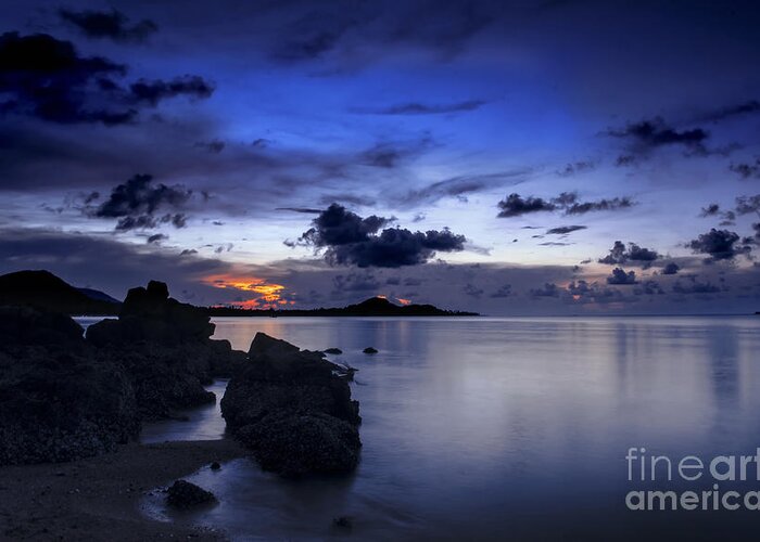 Michelle Meenawong Greeting Card featuring the photograph Blue Evening #1 by Michelle Meenawong