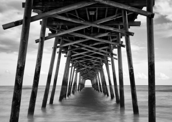 Bogue Banks Greeting Card featuring the photograph Bogue Inlet Fishing Pier #2 #2 by Ben Shields