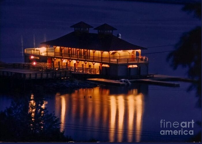 Burlington Greeting Card featuring the photograph Burlington Boat House. #3 by New England Photography
