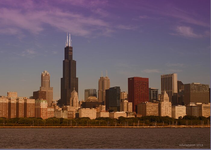 Winterpacht Greeting Card featuring the photograph Chicago in the Morning #2 by Miguel Winterpacht