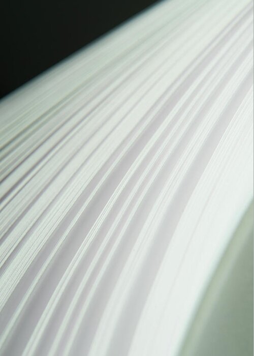Curve Greeting Card featuring the photograph Close Up Detail Of Multiple Sheets Of #2 by Pm Images