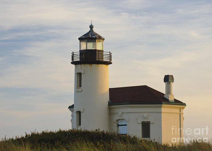 Bandon Greeting Card featuring the photograph Coquille River Lighthouse by John Shaw