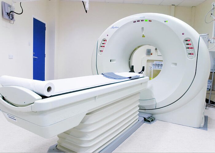 Toshiba Aquilion Greeting Card featuring the photograph Ct Scanner #2 by Gustoimages/science Photo Library