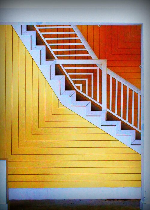 Distortion Greeting Card featuring the photograph Distorted Stairs #2 by Farol Tomson