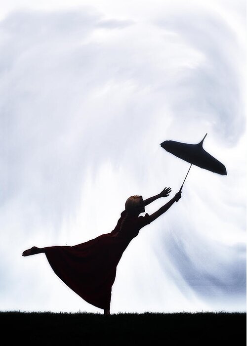 Girl Greeting Card featuring the photograph Flying Away #2 by Joana Kruse