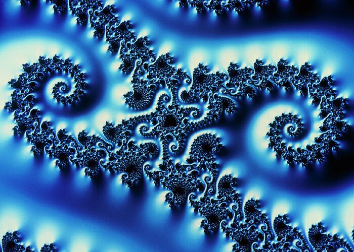 Mandelbrot Greeting Card featuring the photograph Fractal 3-d Image Of The Mandelbrot Set #2 by Alfred Pasieka/science Photo Library