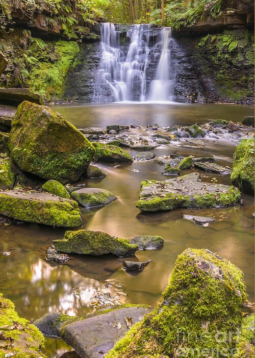 Airedale Greeting Card featuring the photograph Goit Stock Waterfall #2 by Mariusz Talarek