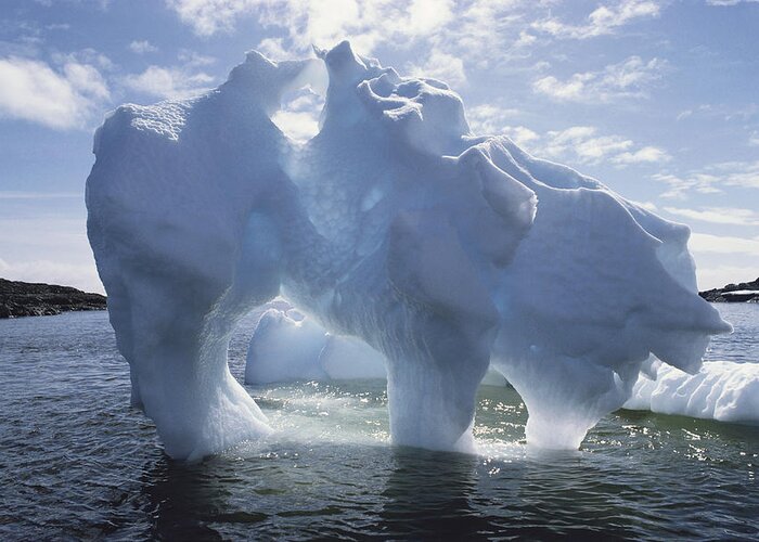 1975 Greeting Card featuring the photograph Icebergs, Antarctica #2 by Robert Hernandez