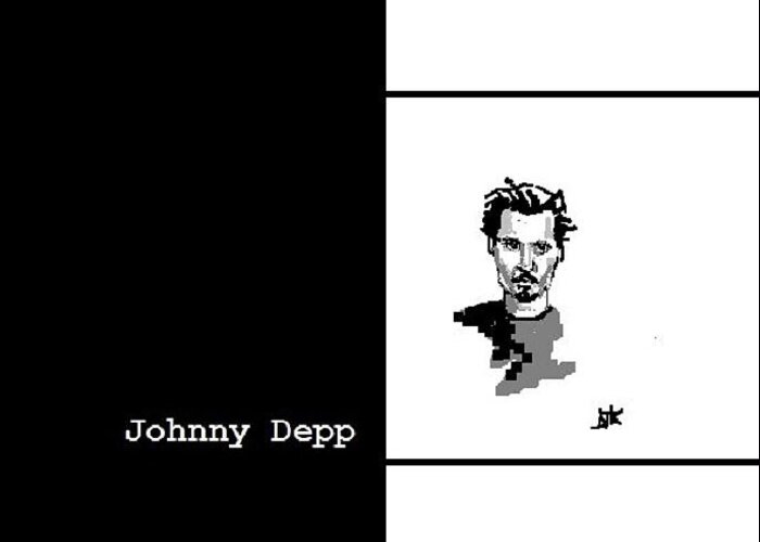 Johnny Depp Greeting Card featuring the digital art Johnny Depp Sketch #2 by Ann Kipp