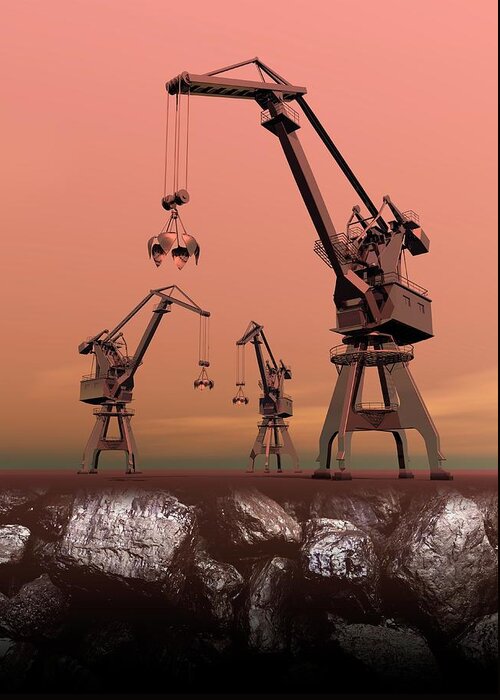Artwork Greeting Card featuring the photograph Mining #2 by Victor Habbick Visions