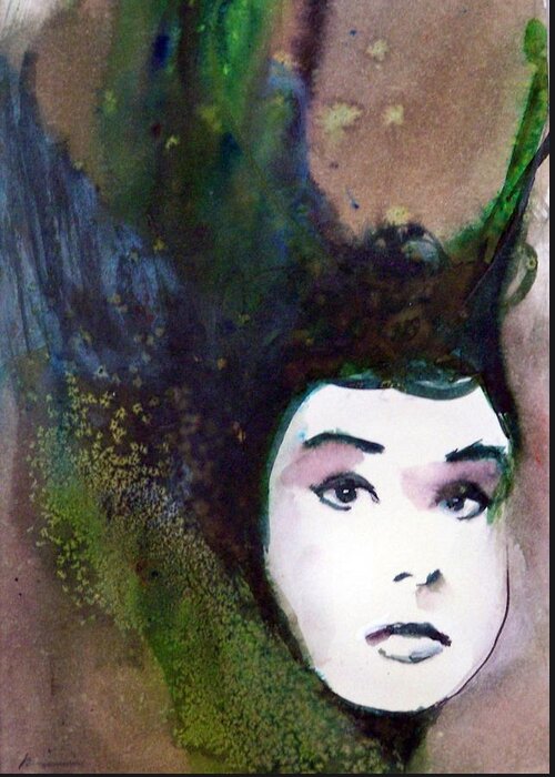 Nature People Entertainment Halloween Greeting Card featuring the painting Nina by Ed Heaton