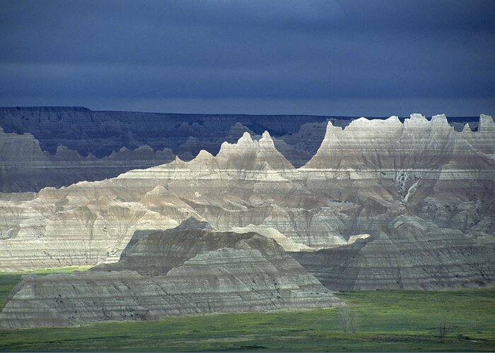 Badlands Greeting Card featuring the photograph North American Landscape #2 by Don Johnston