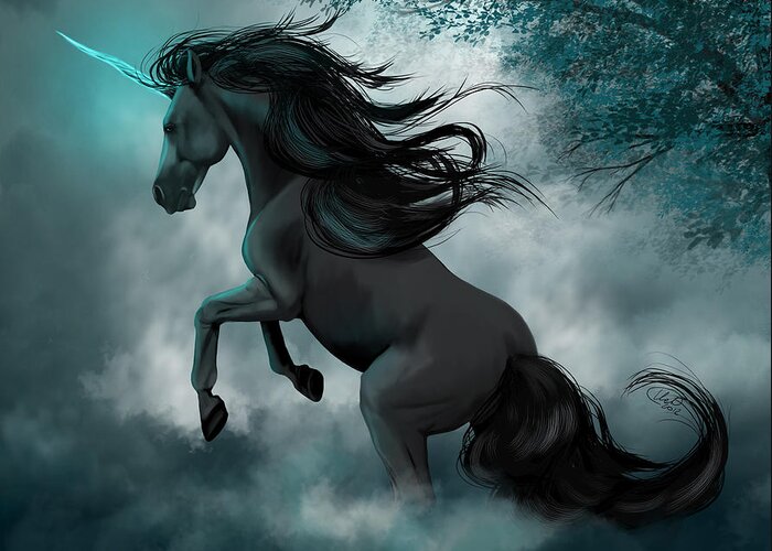 Horse Greeting Card featuring the digital art Only Dreams Remain by Kate Black