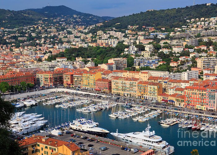 Cote D'azur Greeting Card featuring the photograph Port du Nice #2 by Inge Johnsson