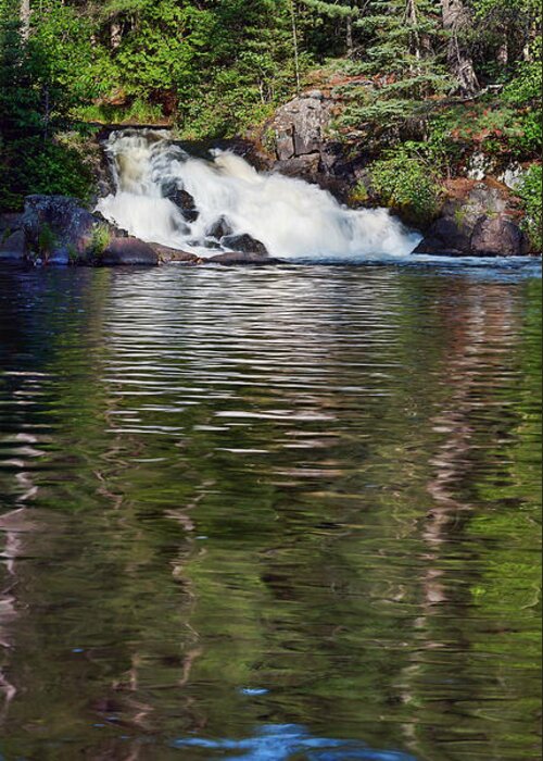 Waterfalls Greeting Card featuring the photograph Reflections of Tranquility #2 by Leda Robertson