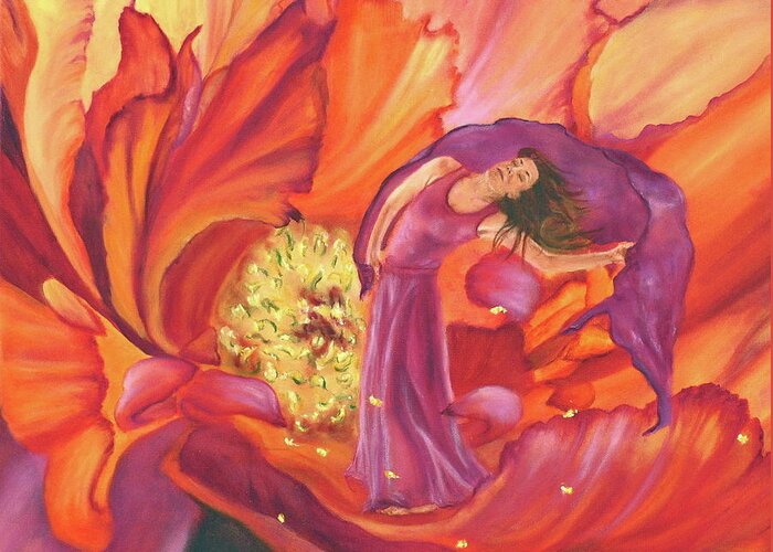 Praise Greeting Card featuring the painting Releasing His Fragrance by Jeanette Sthamann